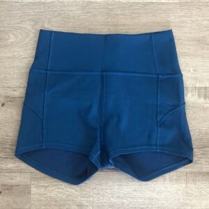 Lululemon In Movement High Rise Shorts Blue size 4 in 2.5 inseam